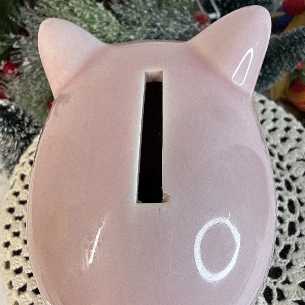 New York Vtg.Collectible Novelty Handpainted Souvenir Ceramic Pig Piggy Bank.